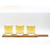 3 Slots Bamboo Beer Tasting Serving Flight Shot Glass Carrying Board