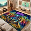 Cat Theme Crystal Velvet Floor Rug Personalized Custom Name Text Warm Carpet Home Decoration
