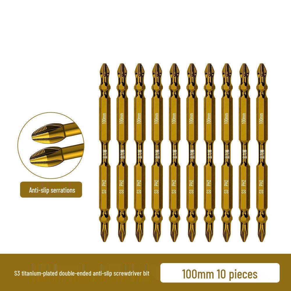 S3 Impact-Resistant Titanium Magnetic Phillips Bit for High Torque Electric Drills & Screwdrivers