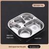 304 Stainless Steel 5-Compartment Divided Meal Tray Set