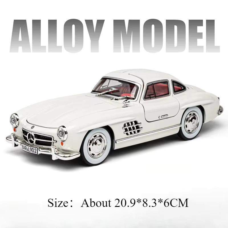 1:24 W140 320sel 300sl Models Toys Diecast Cars Doors Opened With Sound Light Pull Back Miniature Vehices Collect Fashion Gifts
