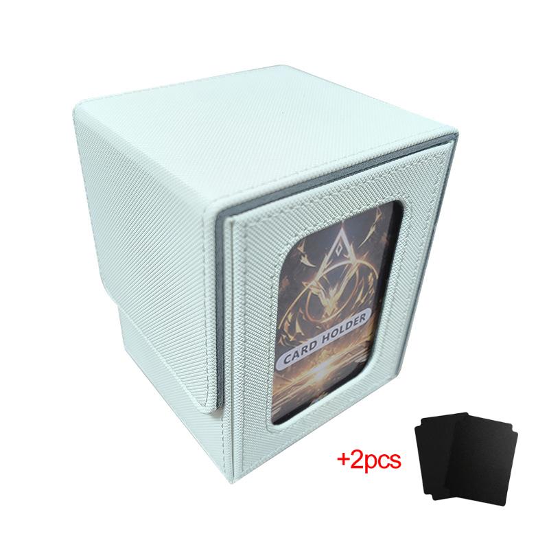 Deck Case Holds 100+ MTG Card Deck Box for Commander Display PU Leather Trading Card Storage Box for TCG PTCG Game Sports Cards