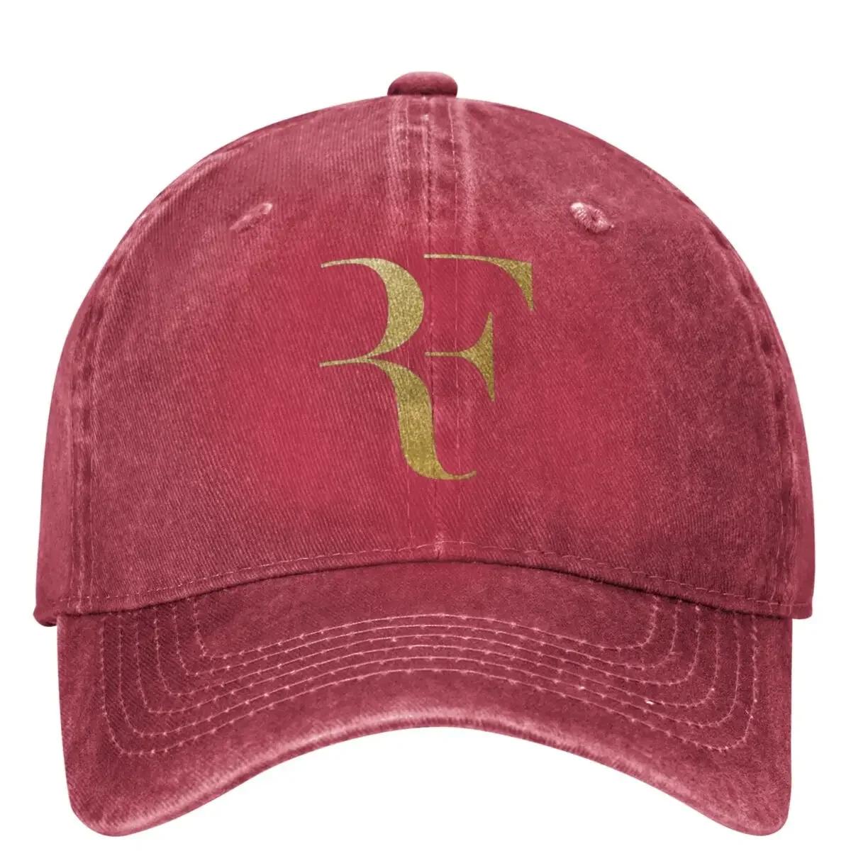 Golden Roger Federer RF Baseball Cap Unisex Men Design Hip Hop Dad Hats Summer Streetwear Outdoor Sports Baseball Caps One Size