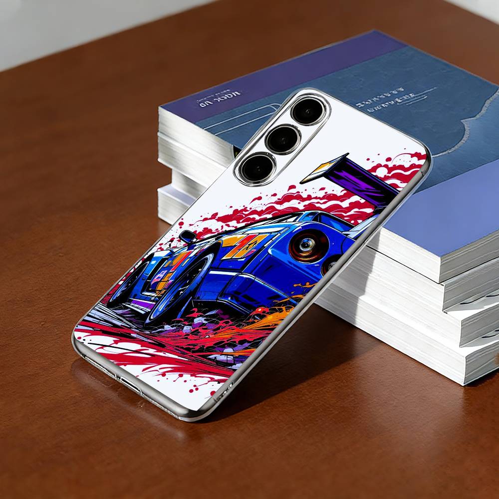 Drift Sports Car Male Mens Phone Case For SamsungA10,12,20,21S,30,31,40,50,51,52,70,71 Transparent Cover