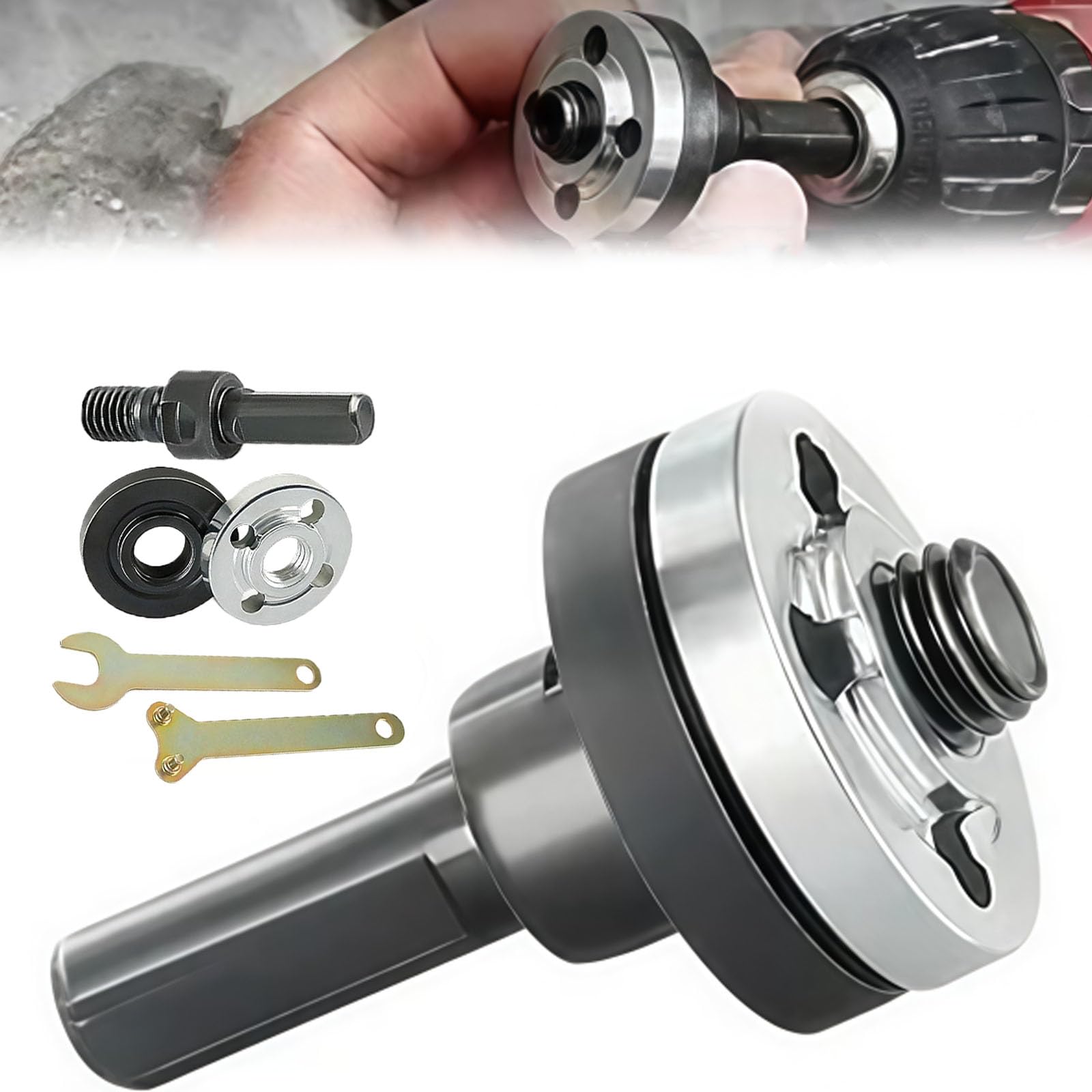 

Ручная дрель Угловая шлифмашина Соединительный стержень Аксессуары One Size белый