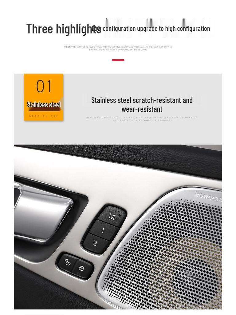 Volvo XC60 (2018-2025) Stainless Steel Interior Trim: Center Console & Speaker Decoration Frame