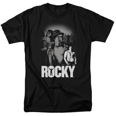 T-shirt Rocky Making of a Champ Homme Licence Film de Boxe Balboa Noir