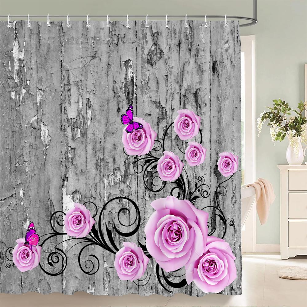 1Pc Beautiful Sunflower Flowers Print Waterproof Polyester Shower Curtain Fabric Shower Curtain Home Decoration Shower Curtain