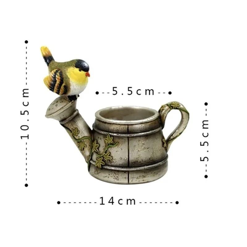 Cute Bird Mini Succulent Planter Garden Decor Flowerpot Desktop Flower Bonsai Pot