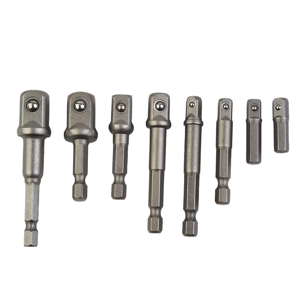 Socket Adapter Bit Adapter 1/4in 2/3/8pcs Chrome Vanadium Steel