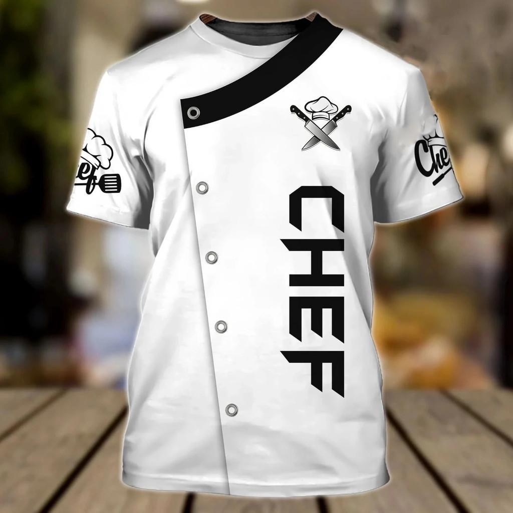 Men's Chef T-shirt Large Top Punk 3D Printed T-shirt