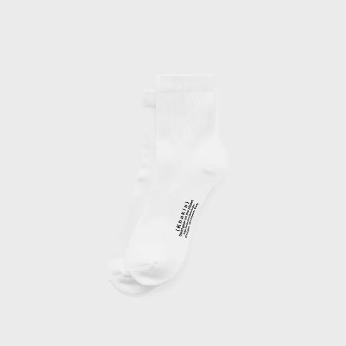 3P Stock Quarter Socks White