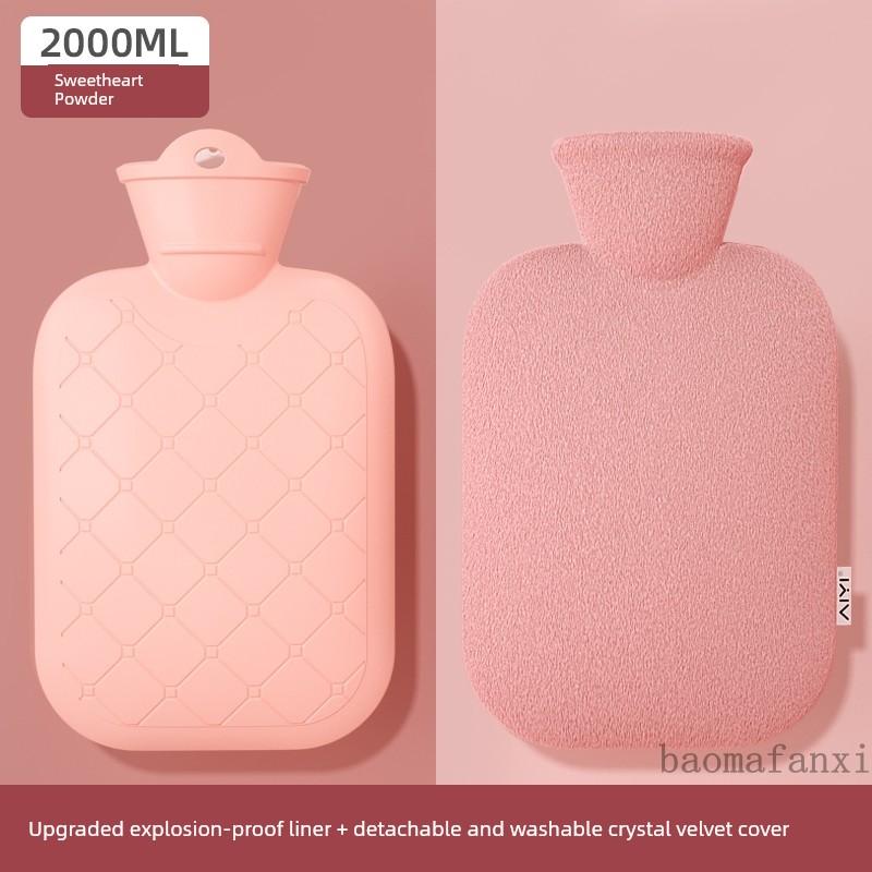 Hot Water Bottle for Warming, Plush Hot Water Bag for Stomach, Bed, and Hand Warming, Explosion-Proof, Suitable for Female Students and Menstrual