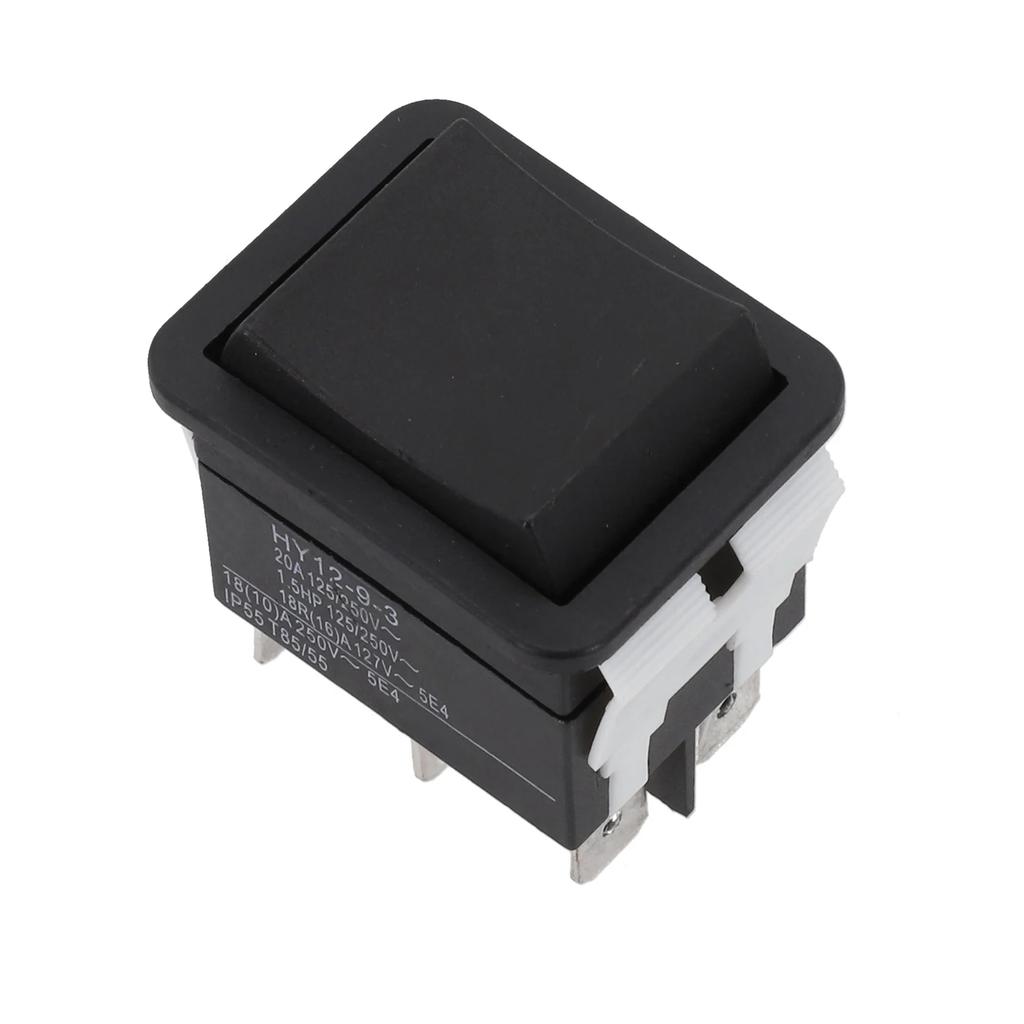 User Friendly Installation Switch 6 Pins Switch Color: Black Pushbutton Switch Voltage Rating 125/250V Current Rating 20A