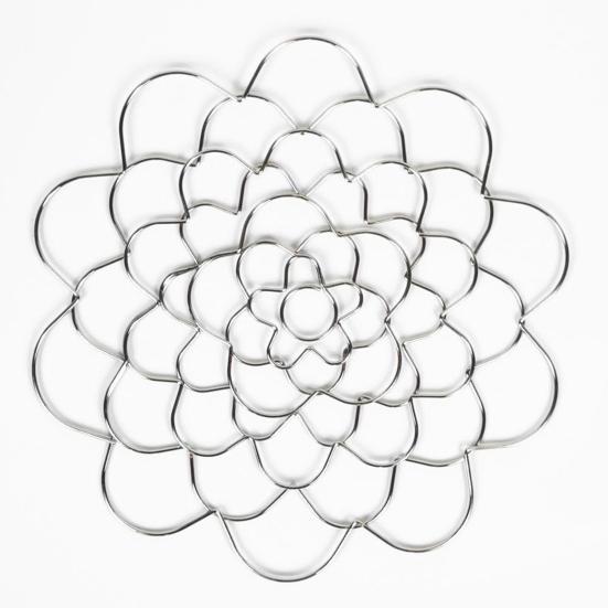 3Pcs Stainless Steel Spiral Stem Holder with Clip Vase Insert Flower Arranger