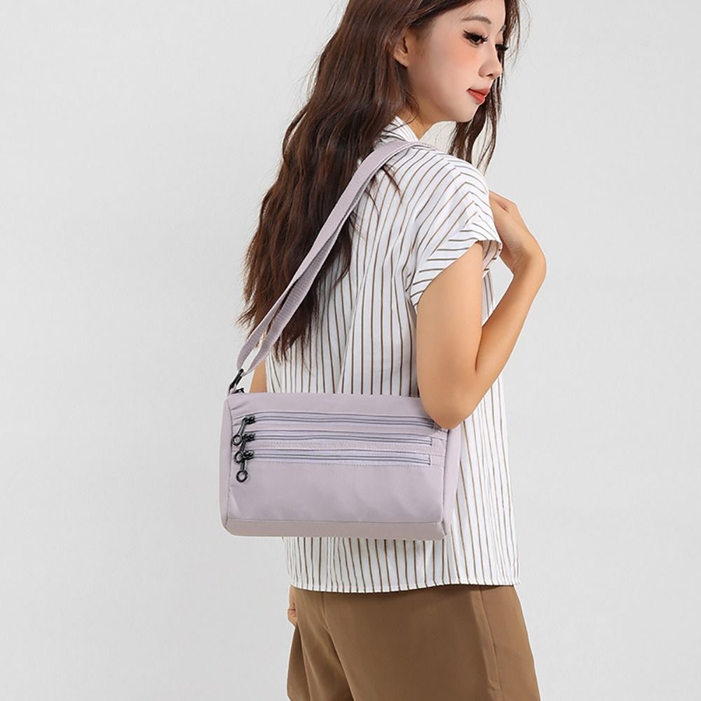Fashion Multicolor Shoulder Bag Nylon Waterproof Crossbody Bag Large Capacity Multi-functional Single-Shoulder Bags Unsex
