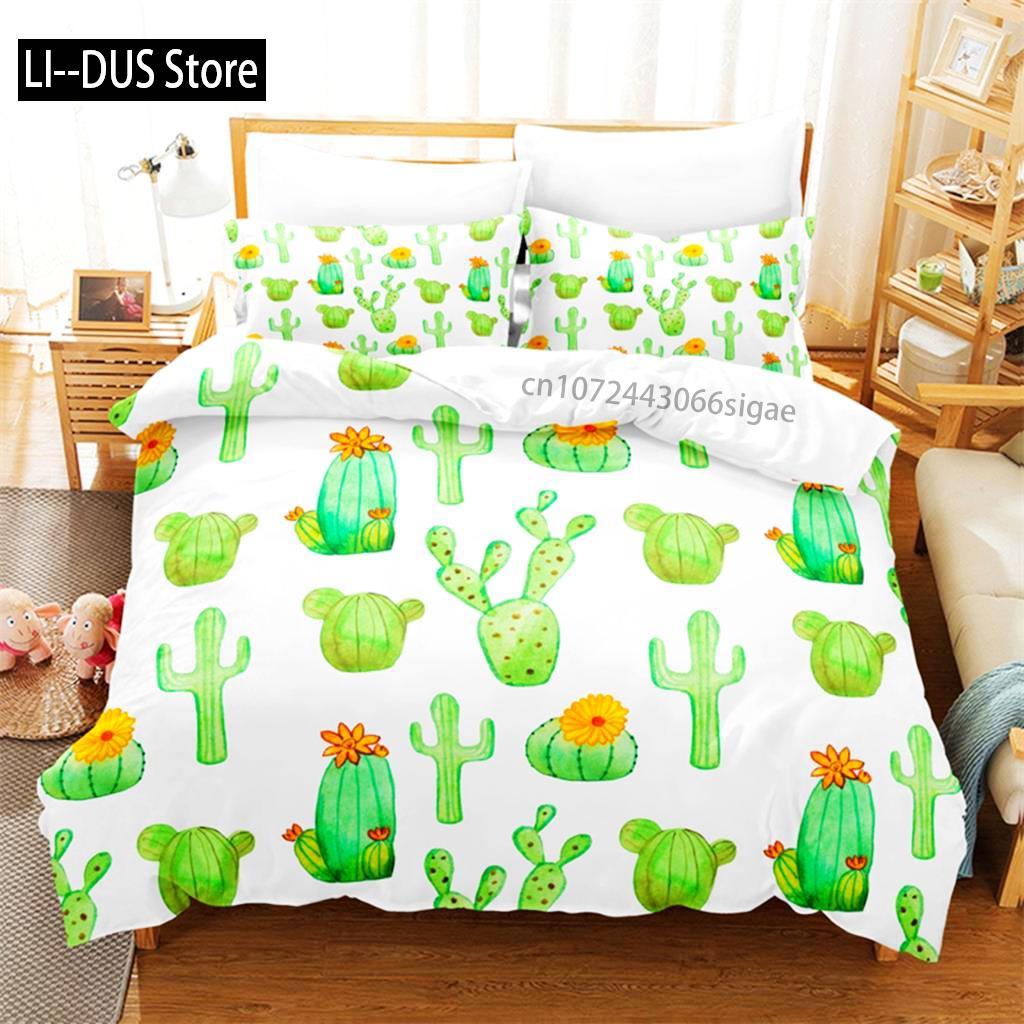 Tropical Cactus Bedding Set Duvet Cover Set 3d Bedding Digital Printing Queen Size Bedding Set Fashion Design