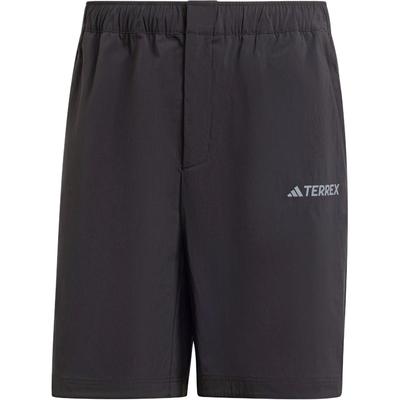 Terrex Multi Logo Letter Jednolity Kolor Luźny Krój Pięciopunktowe Spodenki Sportowe Męskie spodenki Czarne JI5925