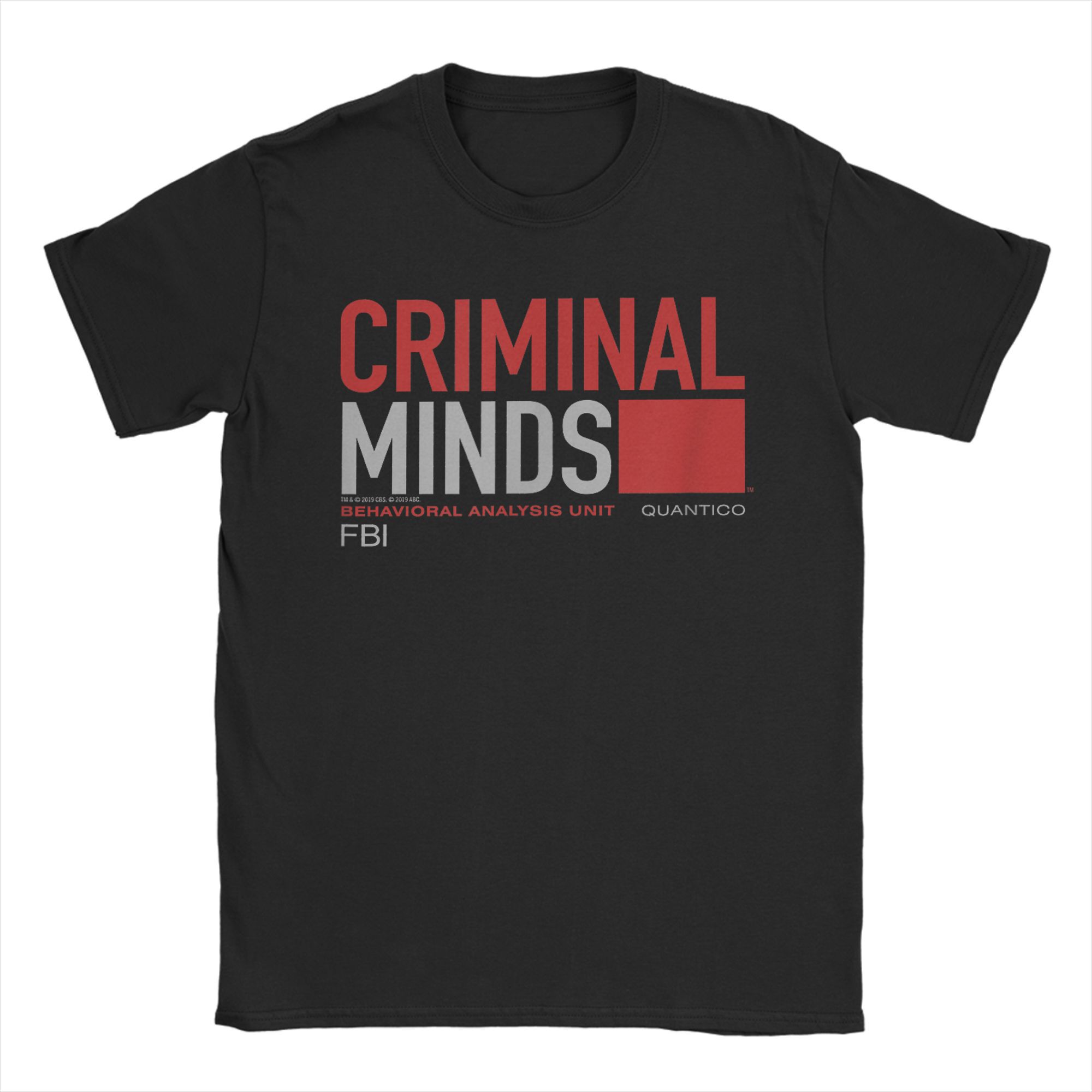 Mens Criminal Minds BAU Quantico T Shirt TV Show Pure Cotton Merch Novelty Short Sleeve Round Collar Tees Adult TShirts 2XL