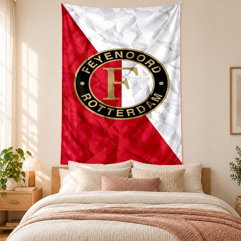 Feyenoord Rotterdam Wandkleed hoge kwaliteit voor het decoreren van woonkamer slaapkamer studentenkamer muren ideaal als slaapkamer muurdecoratie of vakantiegeschenk
