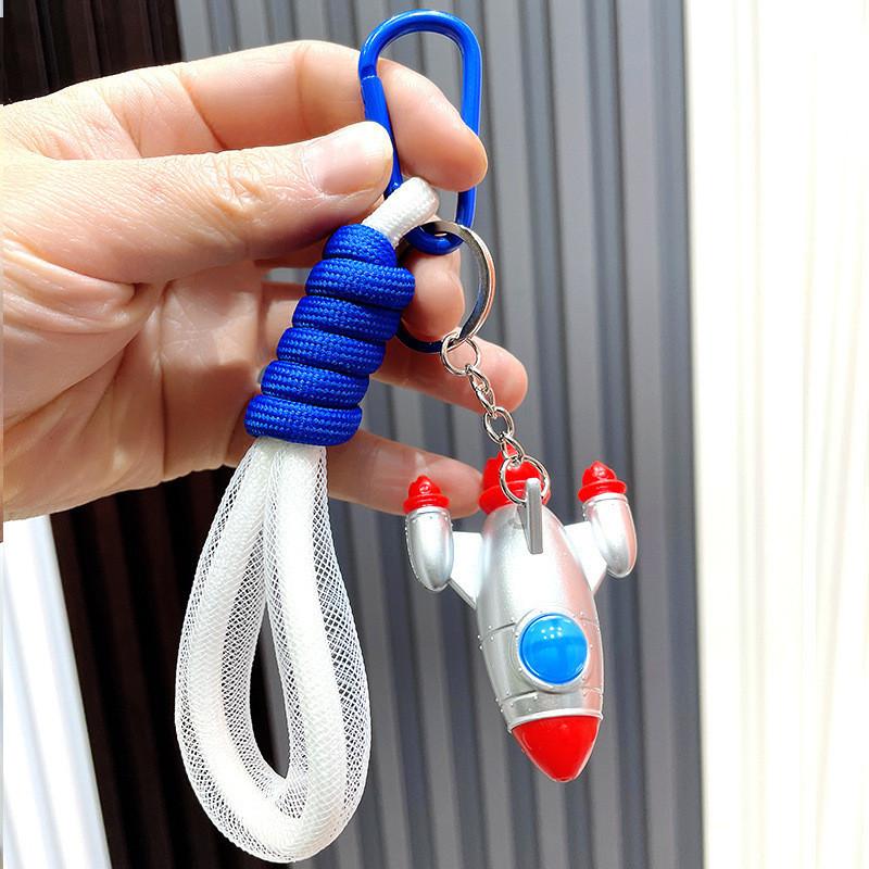 Creative Astronaut Keychain Light-up Sound Plastic Car Key Accessory For Men And Women
