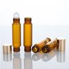 10ml Amber Glass Roll-On Bottles Double Head Refillable Essential Oil Bottles Leakproof Cosmetic Containers for Serum Perfume