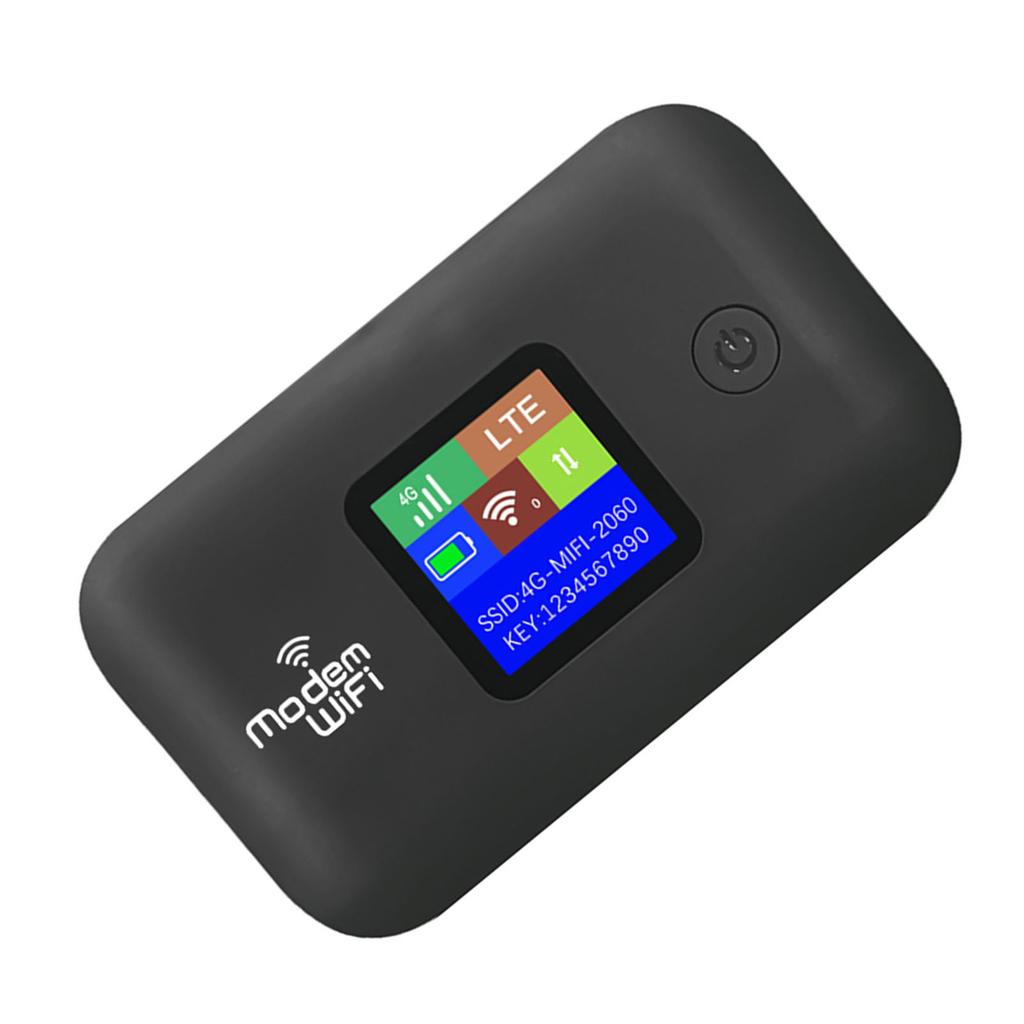 Hotspot Mobil WiFi 4G Suportă 10 Utilizatori Conectați Router Wireless Portabil 300Mbps cu Slot Card SIM Ecran Color