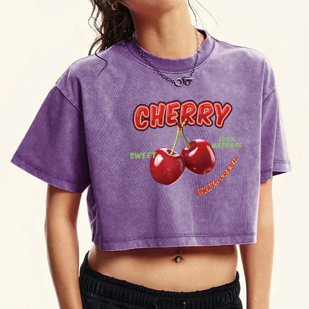 

Cherry Sweet 100% Натуральная Женская Футболка с Принтом Модная Футболка с О-образным вырезом Удобная Одежда Приталенная Хлопковая Футболка Женская XL
