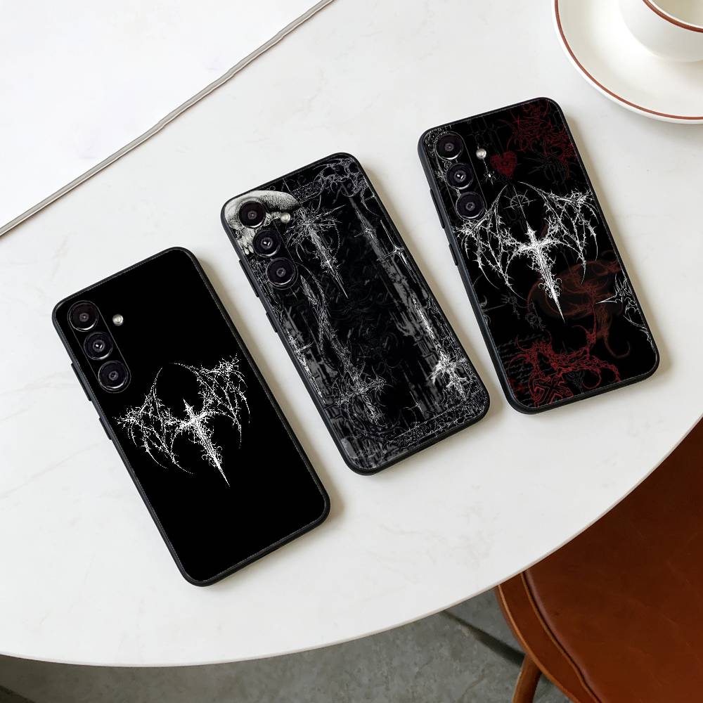 C-Cool Dark Gothic Cross Mark Phone Case For Samsung Galaxy A91,80,73,72 ,71,53,52,32 ,31,22,21s,20,Soft Black Case