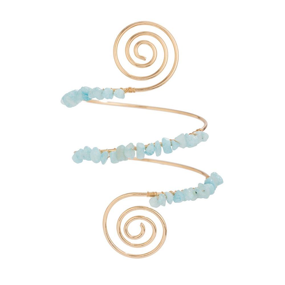 Ręcznie Robiona Bransoletka na Ramię Regulowana Stop Alergiczny Otwarta Bransoleta Glamour Bohema Mankaż na Ramię Retro Moda