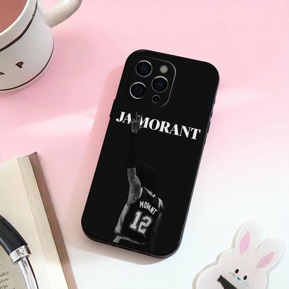 Basketball J-Ja M-Morant 12   Phone Case For iPhone 17,16,15,14,13,12,11 Plus,Pro Max,Soft Silicone Black Cover