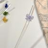 1pc 8mm Glass Straw, Bow Glass Straw Non-disposable Juice Drink Anti-stick Lipstick Straw Reusable Drinking Straws for Festival