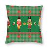Christmas Royal Stewart Tartan Plaid Pillowcase Soft Fabric Cushion Cover Decor Pillow Case Cover Home Square 18''