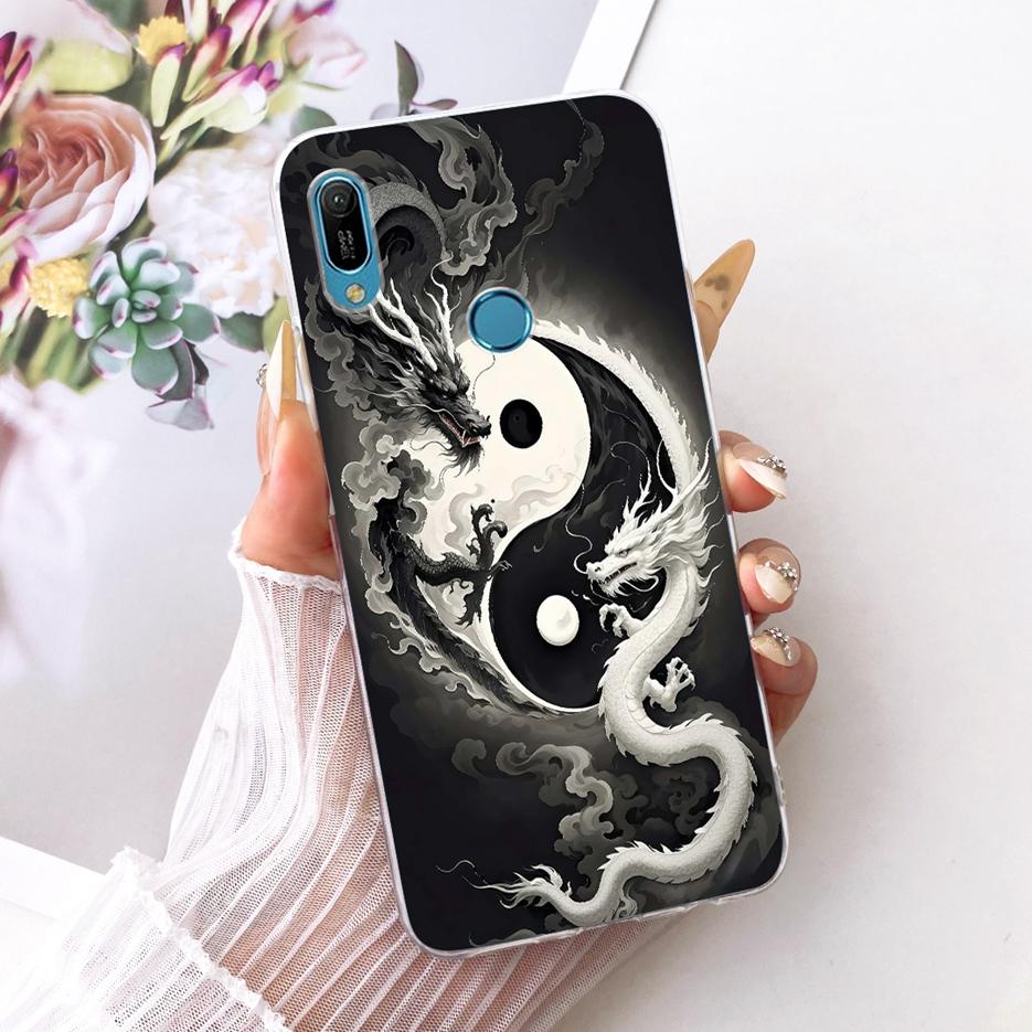 For Huawei Y6s 2019 Case JAT-LX3 Cute Lion Fashion Painted Cover Soft Silicone Case For Huawei Y6 Prime 2019 Y62019 Fundas Coque