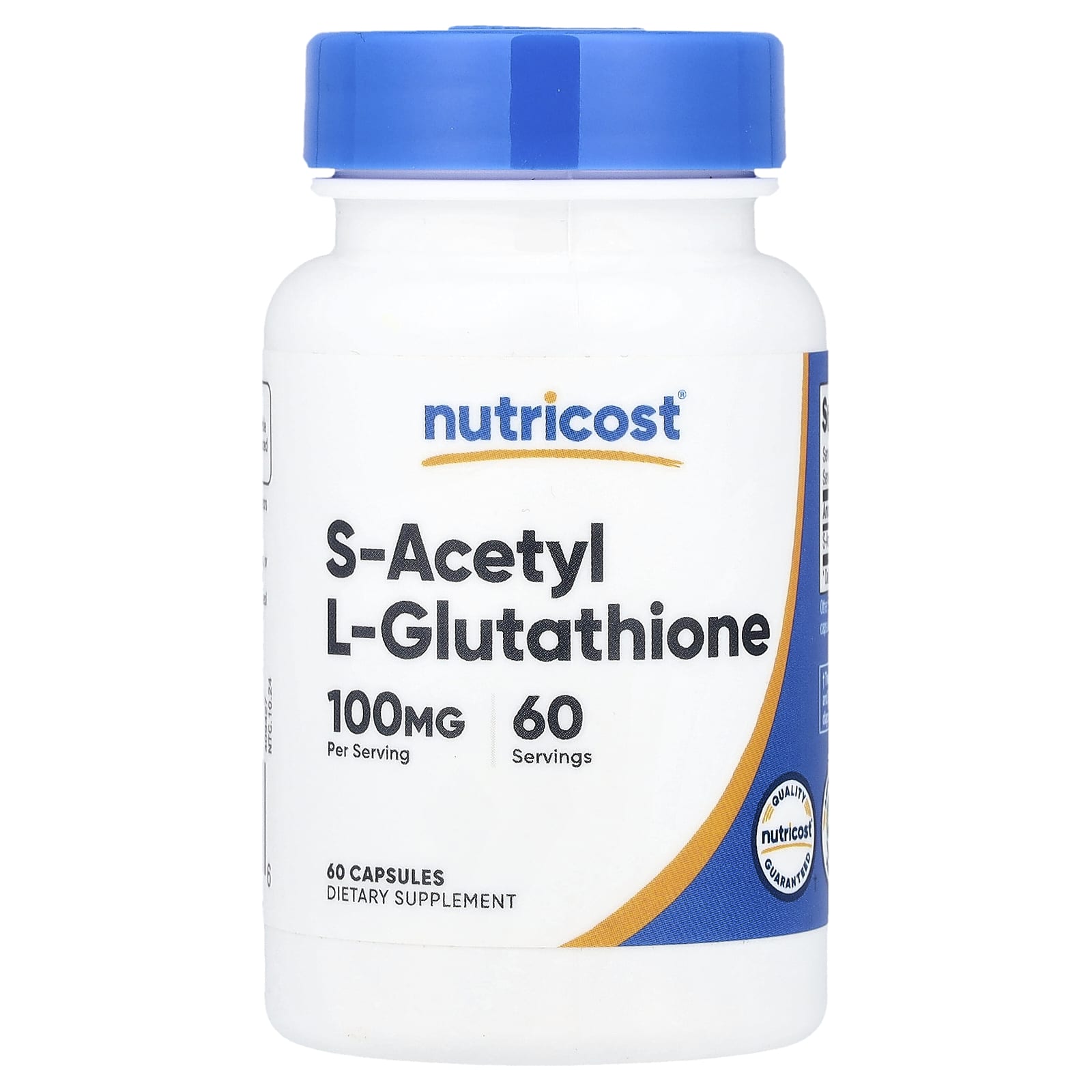 

Nutricost, S-Acetyl L-Glutathione, 100 mg, 60 Capsules