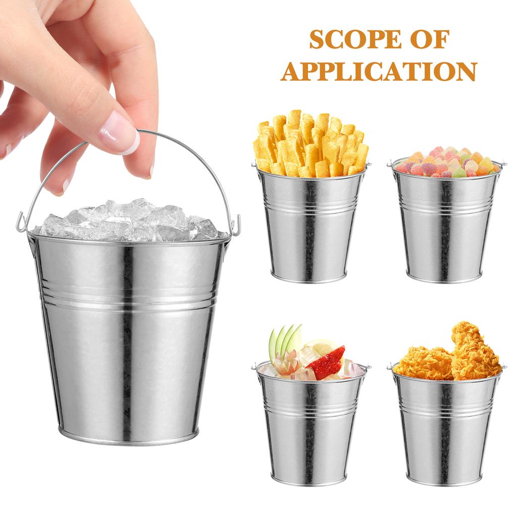 Contenitori per Patatine Fritte con Coperchi Secchiello per Ghiaccio Secchielli in Latta Cestino per Rifiuti Cestino Gel per Bambini