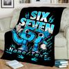 1PC Custom Name Blue Dino Power Flannel Blanket Versatile,all-season Throw Suitable for the Living Room,bedroom,camping,travel,and Gift