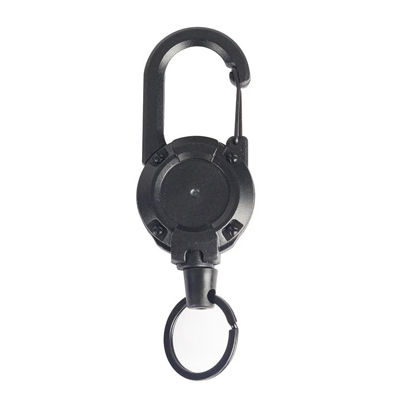 

ISGTDRM Outdoor Retractable Key Chain Mountaineering Buckle Key Chain Anti-loss Anti-theft High Rebound Metal Easy To Pull