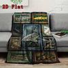 Fish Art Collection 2D Flat Pattern Flannel Blanket, High Quality All Seasons, Home Decor, Warmth and Comfort, Perfect for Christmas Gifts.