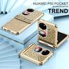 For Huawei P50 Pocket 5G Case Mechanical Legend Plating Case for Huawei P50 Pocket Hinge Folding Full Protective Phone Cover