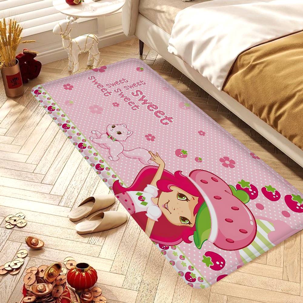 S-strawberry-shortcakeS Room Mats Anti-slip Absorb Water Long Strip Cushion Bedroon Mat Household Carpets