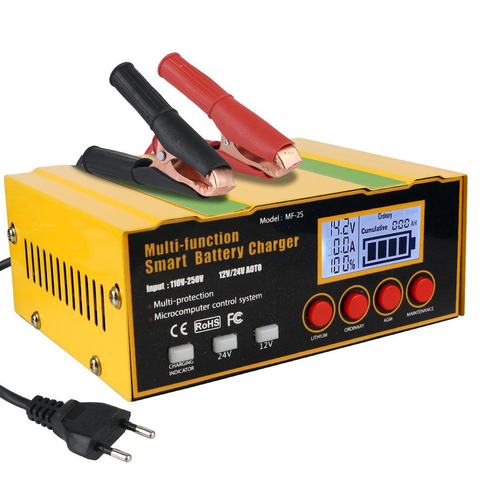 

Зарядное устройство для аккумуляторов Pulse Repair AGM, зарядное устройство для автомобильных аккумуляторов, зарядное устройство для грузовиков и мотоциклов, 220 Вт, светодиодный дисплей, 12 В, 12 А, 24 В, 8,5 А, входное напряжение 110–250 В