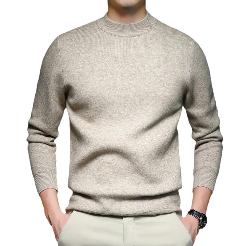 Men’s Slim Fit Solid Mock Neck Sweater