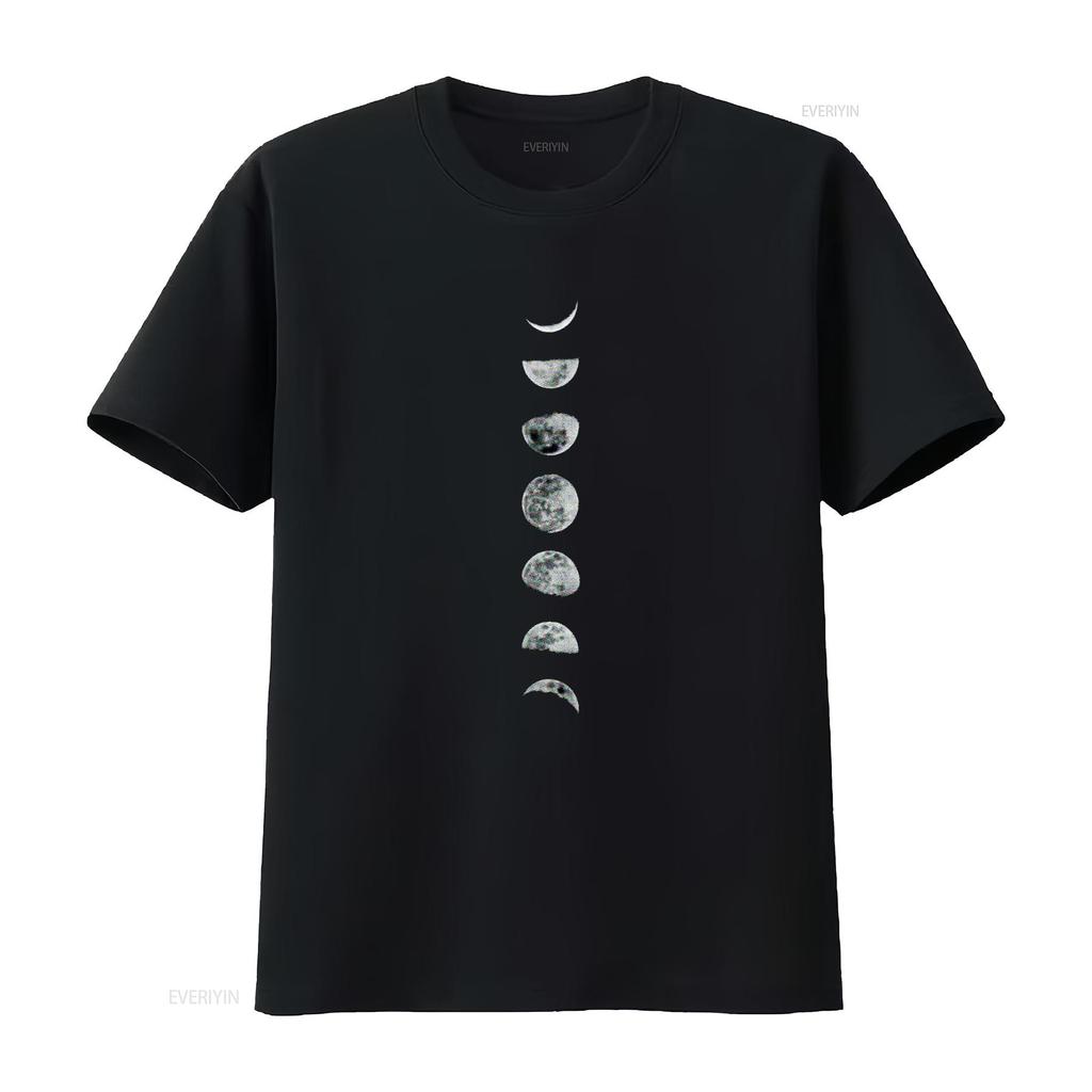 Úžasné tričko Luna Měsíční fáze Velikosti vintage Prané Prodyšné móda Pružné designové oblečení homme streetwear Měkké