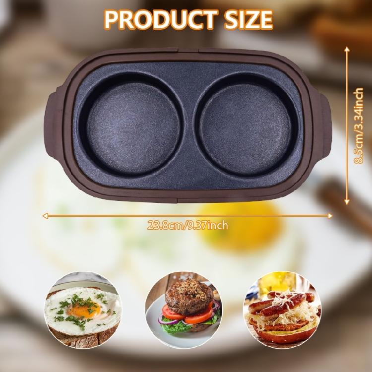 Microwave Cooker for Eggs Steak Bacons Simultaneous Cooking Heat Resistant Silicone Metal Breakfast Solution