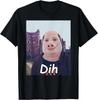 Funny Dih Brainrot Gen Z Humor TShirt Heavyweight Casual Tee Pig T Shirt Graphic T Shirts Clothing Summer Streetwear