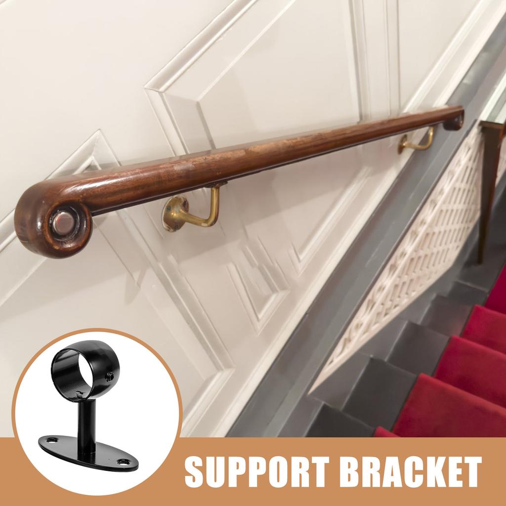 2Pcs Rust Proof Stainless Steel Handrail Holder for Stairs Stairway Railing Bracket Adjustable Length Stair Railing Support