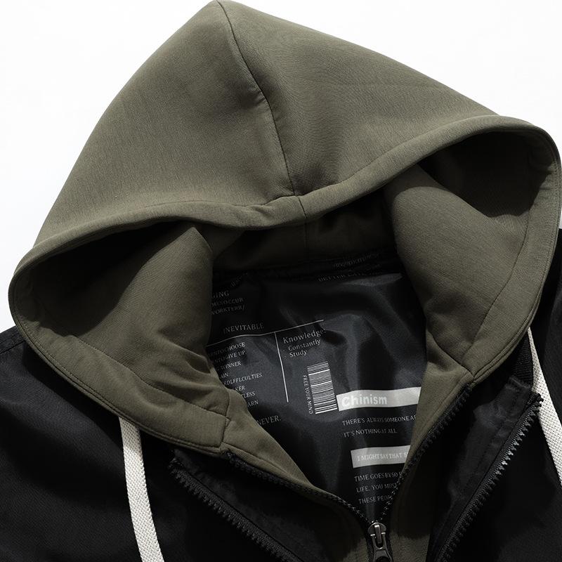 Men Autumn Plus Size Hooded Plus Size Jacket Design Loose Casual Clothing Top
