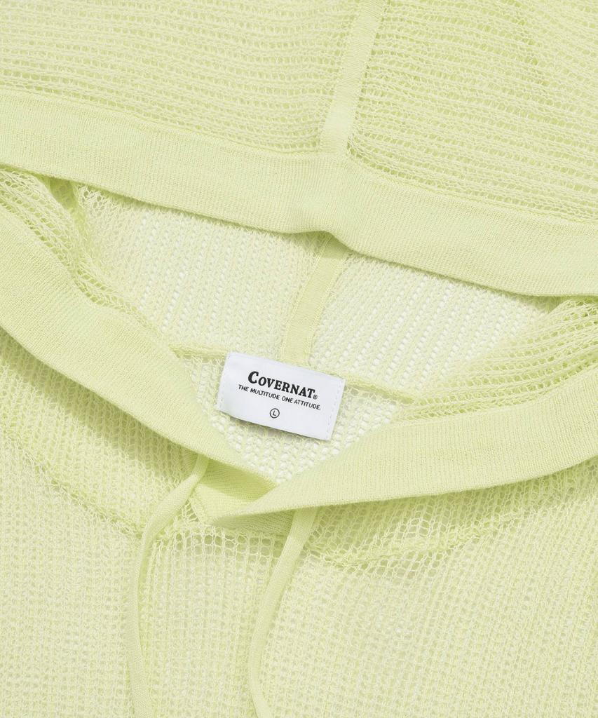 COVERNAT Authentic Mesh Knit Hoodie Light Lime