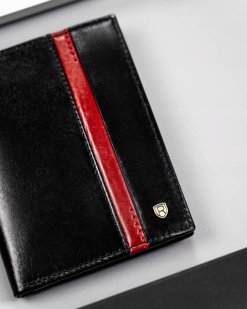 Large men's leather wallet with RFID system without external clasp - Rovicky